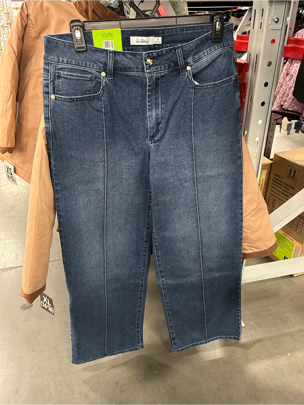 Sam Edelman Pintuck wide leg jeans nwt